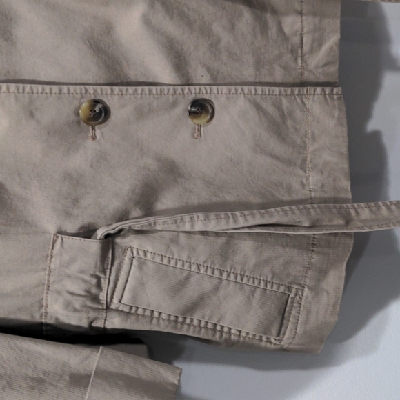 LOFT Women's Tie Waist Rolled Sleeve Button Jacket Casual Blazer Size 6 Brown - Picture 2 of 10